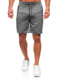 Férfi rövid szabadidőnadrág grafit színben Bolf 68024