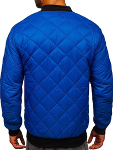 Átmeneti steppelt férfi bomber dzseki kék Bolf MY-01