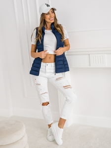 Gránátkék színű steppelt női mellény Bolf 16M9156