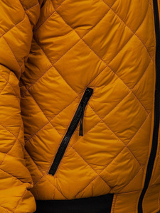 Átmeneti steppelt férfi bomberdzseki camel színben Bolf MY-01A