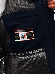 Sötétkék férfi téli dzseki Bolf 22M320