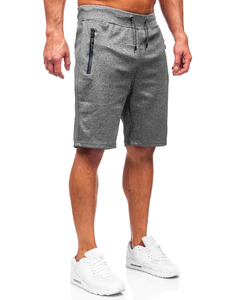 Férfi rövid szabadidőnadrág grafit színben Bolf 8K288