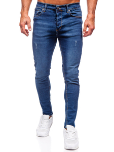 Sötétkék férfi farmer nadrág slim fit Bolf 6264