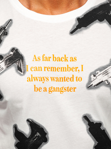 Fehér pamut férfi póló mintával Bolf MPO3471