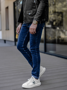 Férfi slim fit farmernadrág gránátkék színben Bolf DP52