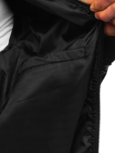 Átmeneti férfi bomber dzseki fekete színben Bolf 5M708