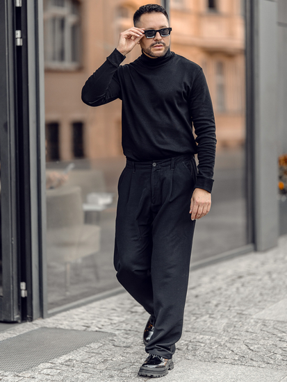 Basic pamut férfi garbó fekete Bolf 535A