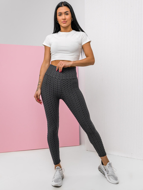 Női leggings grafit színben Bolf YW88024