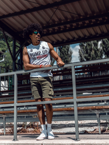 Férfi tank top mintával fehér színben Bolf 14815A