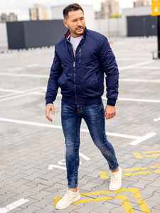 Átmeneti férfi dzseki gránátkék színben Bolf 1907A