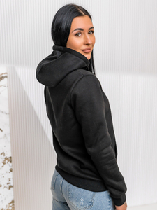 Fekete női kenguru pulóver Bolf W02A1