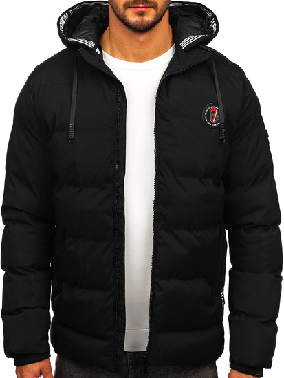 Fekete férfi téli steppelt dzseki Bolf HSS052