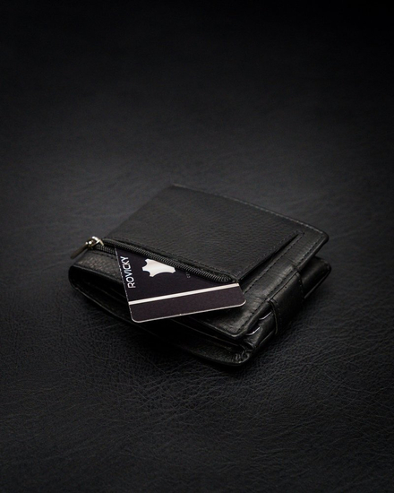 Fekete színű férfi bőr pénztárca 13967