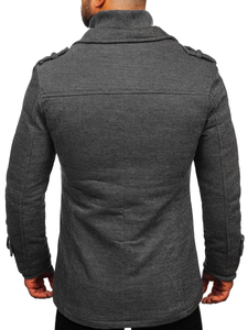 Téli férfi kabát szürke színben Bolf 88802