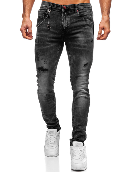 Férfi slim fit farmernadrág fekete színben Bolf 60027W0