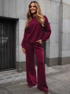 Női két darabos szett bordó Bolf 821111