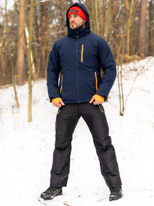 Téli férfi sportdzseki gránátkék színben Bolf HH011