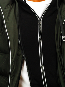 Steppelt téli férfi dzseki zöld színben Bolf 6881