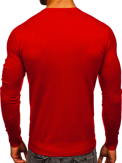 V-nyakú férfi pulóver piros Bolf YY03