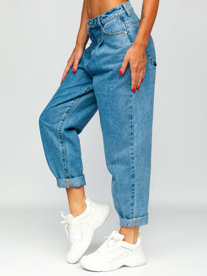 Női slouchy farmernadrág kék színben Bolf BS586