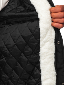 Fekete férfi téli parka Bolf JP5832