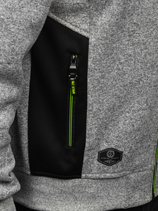 Szürke férfi pulóver-dzseki álló gallérral Bolf TC1232