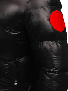 Fekete steppelt téli férfi kabát Bolf 5M3198