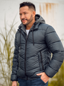 Steppelt téli férfi dzseki grafit Bolf B2906