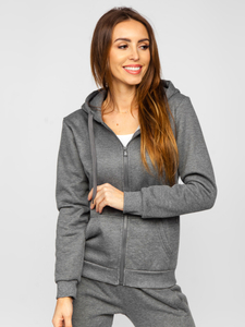 Grafit színű kétrészes női melegítő együttes Bolf 0003