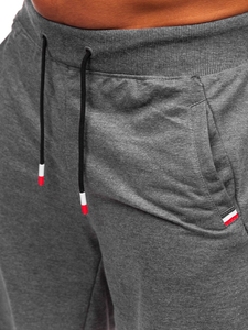 Grafitszürke pamut rövidnadrág férfi Bolf 8K1502