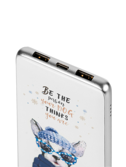 Fehér színű powerbank 10000mAh J13B