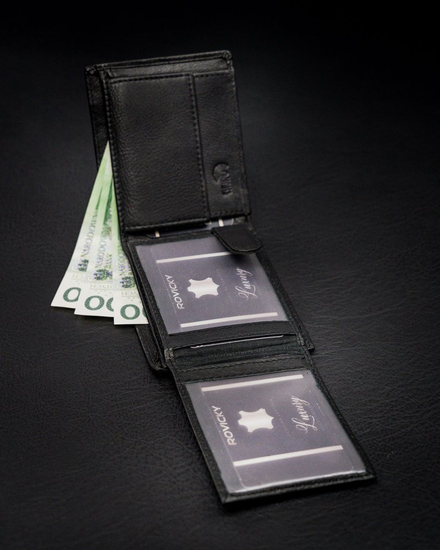 Fekete színű férfi bőr pénztárca 13967