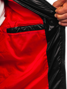 Fekete steppelt téli férfi kabát Bolf 5M3198