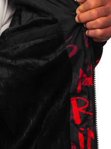 Piros steppelt téli sportos férfidzseki Bolf 27M8102