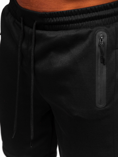Fekete pamut rövidnadrág férfi Bolf 17K533