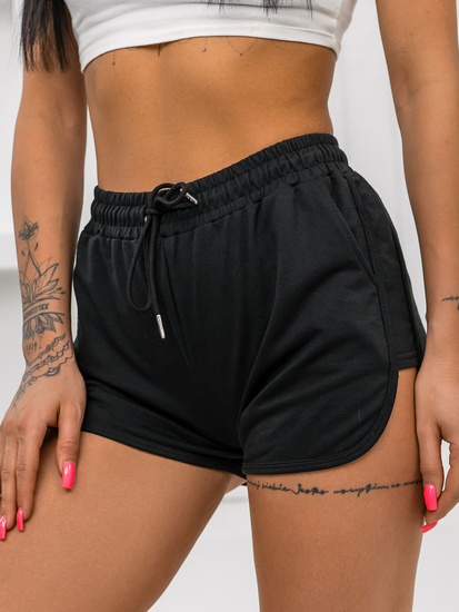 Fekete rövid pamut sort női Bolf 8K951