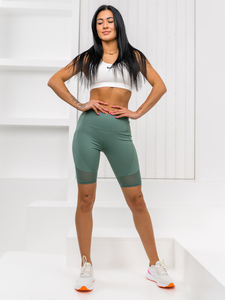 Zöld rövid leggings női Bolf XY24006S