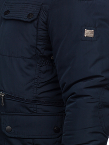 Elegáns átmeneti férfi dzseki gránátkék Bolf 1668