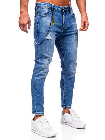 Sötétkék farmer nadrág férfi slim fit Bolf TF251