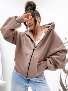 Női kapucnis pulóver szigetelt butterfly cappuccino Bolf 821112