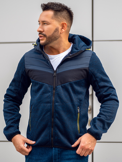 Átmeneti férfi dzseki gránátkék-zöld színben Bolf BKS2153