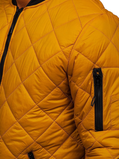 Átmeneti steppelt férfi bomberdzseki camel színben Bolf MY-01A