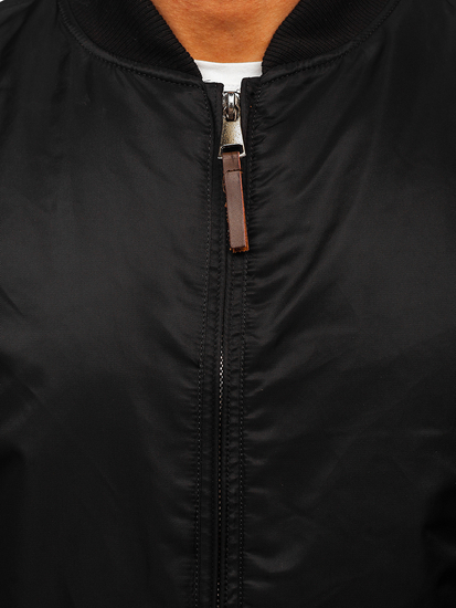 Átmeneti férfi parka dzseki fekete színben Bolf JK363