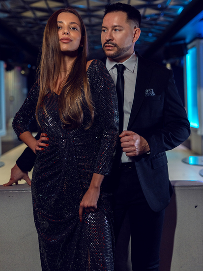 Férfi fekete casual zakó Bolf 24401-1