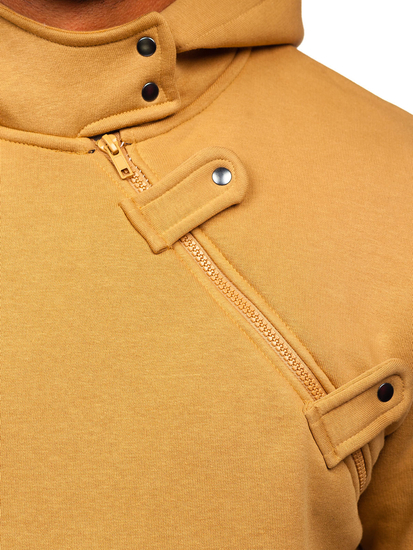 Barna színű vastag férfi melegítőfelső kapucnival Bolf 06