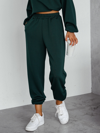 Női két darabos szett kapucnival palackzöld Bolf 525