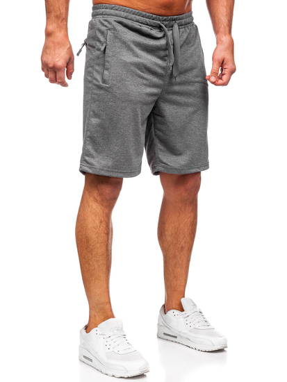 Grafitszürke pamut rövidnadrág férfi Bolf 8K1551