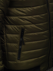 Átmeneti steppelt férfi bomberdzseki khaki színben Bolf MY-02A