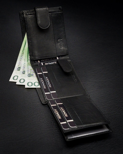 Fekete színű férfi bőr pénztárca 13967