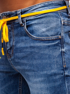 Férfi skinny fit farmernadrág gránátkék színben Bolf KX565